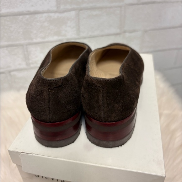 Silvia Fiorentina Suede Espresso Slip On Shoes Size 6 NEW - Picture 6 of 8